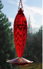 Ruby Spiral Crystal Hummingbird Feeder