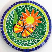 mosaic bird bath