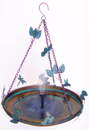 hanging bird bath