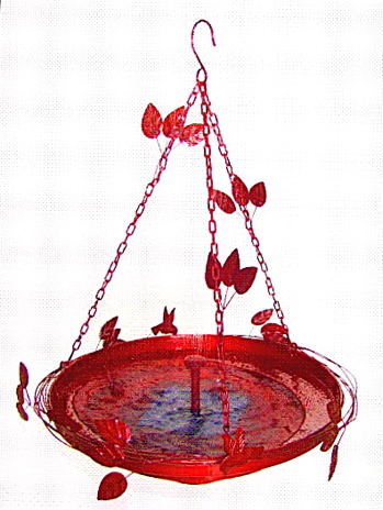 hanging bird bath