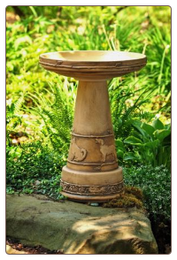 Hand Crafted Pedestal Bird Bath