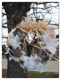 Nesting Materials Wreath for Wild Birds
