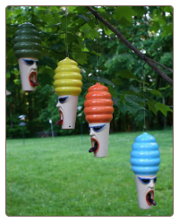 Fun Stoneware Bird Feeders