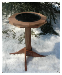 Classic Cedar Heated Bird Bath