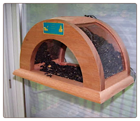 arched window mount bird feeder