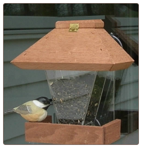 canopy window bird feeder adds simplistic charm