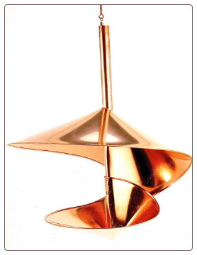 hand crafted solid copper bird feeder offers wonderful versatility and stunning sculpture in the garden.