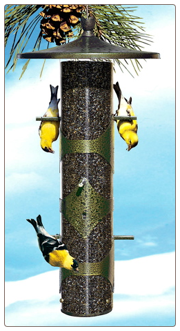 upside down finch bird feeder is only for goldfinches