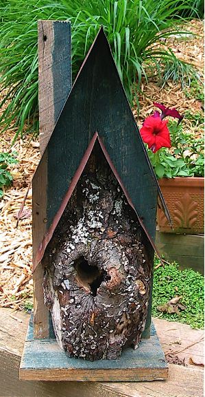 reclaimed materials are widely used for wood birdhouses