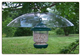 large diameter squirrel baffle also acts as a wether guard