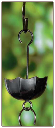 Parasol classic black ant moat in pwder coat metal