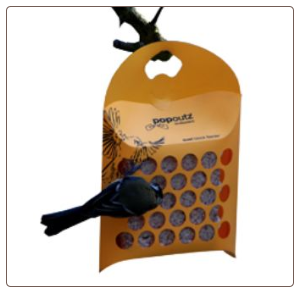 Offer your own nesting materials in this cool recylced plastic suet feeder