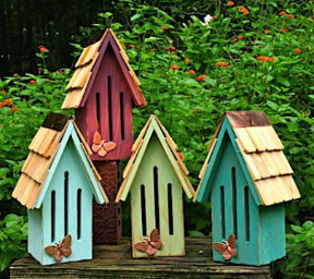 solid cypress butterfly houses with copper accent, built to last!