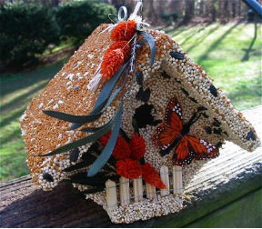 The Wren Casita is edible, unique birdhouses that are feeders too!