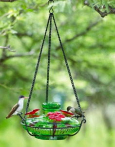 Hndcrafted Blown Glass Hummingbird Feeders outlast plastic ones any day!