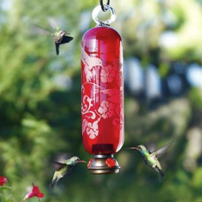 I'll take blown glass or ceramic hummingbird feeders over plastic any day!