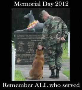 Four-legged heroes of war are remembered too on Memorial Day