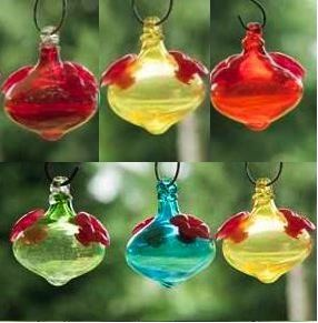 Set of 3 Mini-Kin bird brain hummingbird feeders are perfect for busy farewell migration