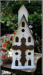 Triple Compartment Church Decorative Birdhouse