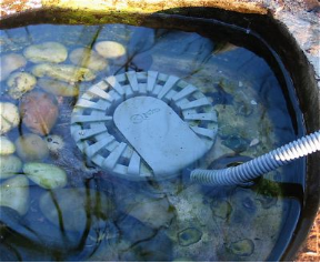 Many containers may be converted to heated bird baths with a simple de-icer or heater.