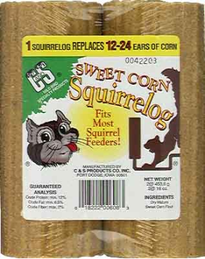 Compressed Corn Squirrel Logs are a great alternative for squirrel feeders