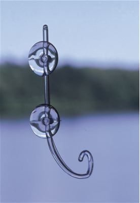 Innovative hanger for creating window bird feeders