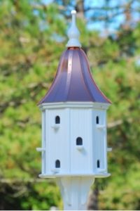 Stately 12 Room Copper Roof Birdhouse