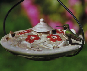 Because this hangs from a sturdy window hook, we'd definitely call it a window hummingbird feeder