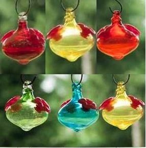 Made from blown glass, the old bird brain hummingbird feeders were pretty good!