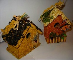 Birdie Cottages are an edible birdhouse set providing good food, fun and shelter for birds