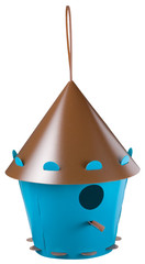 Tweet birdhouse kits are recycled plastic in vibrant colors