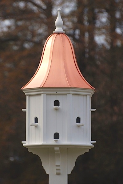 Large dovecote birdhouse takes a big space for its stately presence