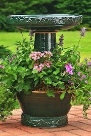 birdbath & planter