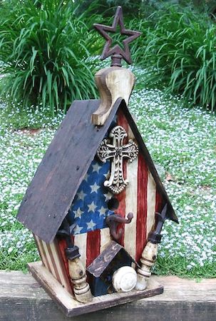 In honor of veterans- patriotic Decorative Bird Houses 