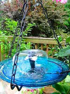 hanging birdbath fountain