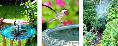 Solar Bird Baths and other water features