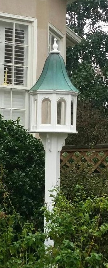 Copper Roof Bird Feeder installed and ready!