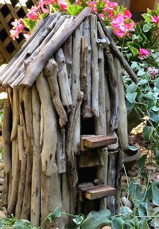 Natural Driftwood Birdhouse