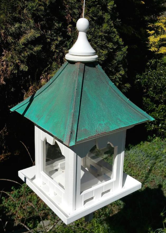 large capacity hopper bird feeder