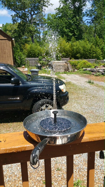 one-piece solar bird bath kit