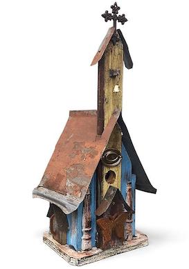 Barn Wood Church Birdhouse